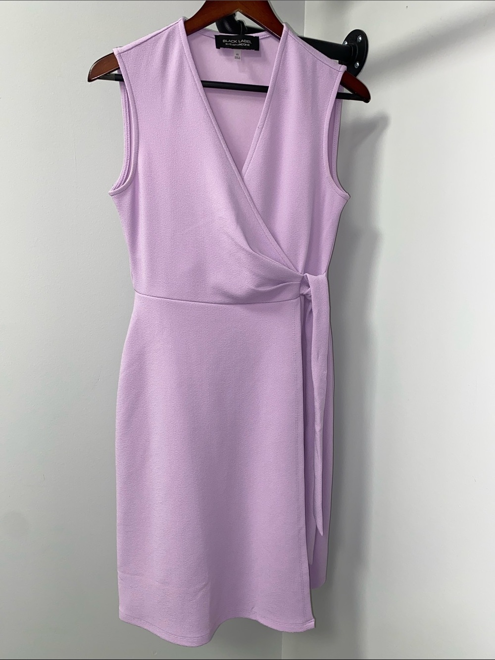 Evan Picone Lavender Faux Wrap Sleeveless Dress XS